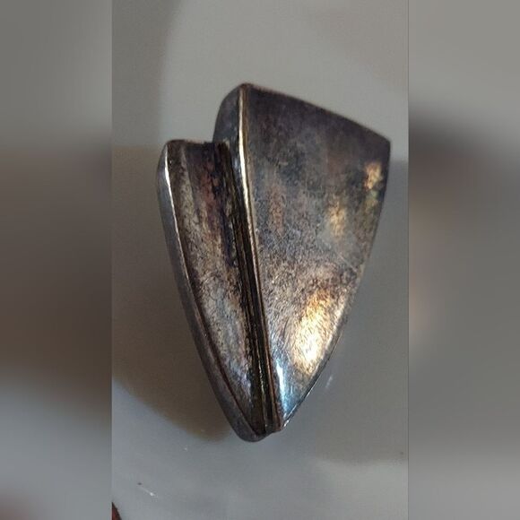 Sterling Silver 925 Vintage Clip On Earrings Large 3D Puff - Picture 5 of 14